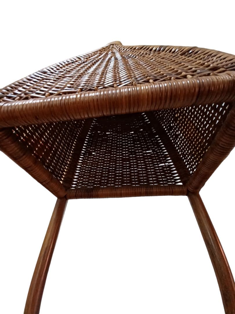 昭和レトロ 藤 ラタン 棚 飾り棚