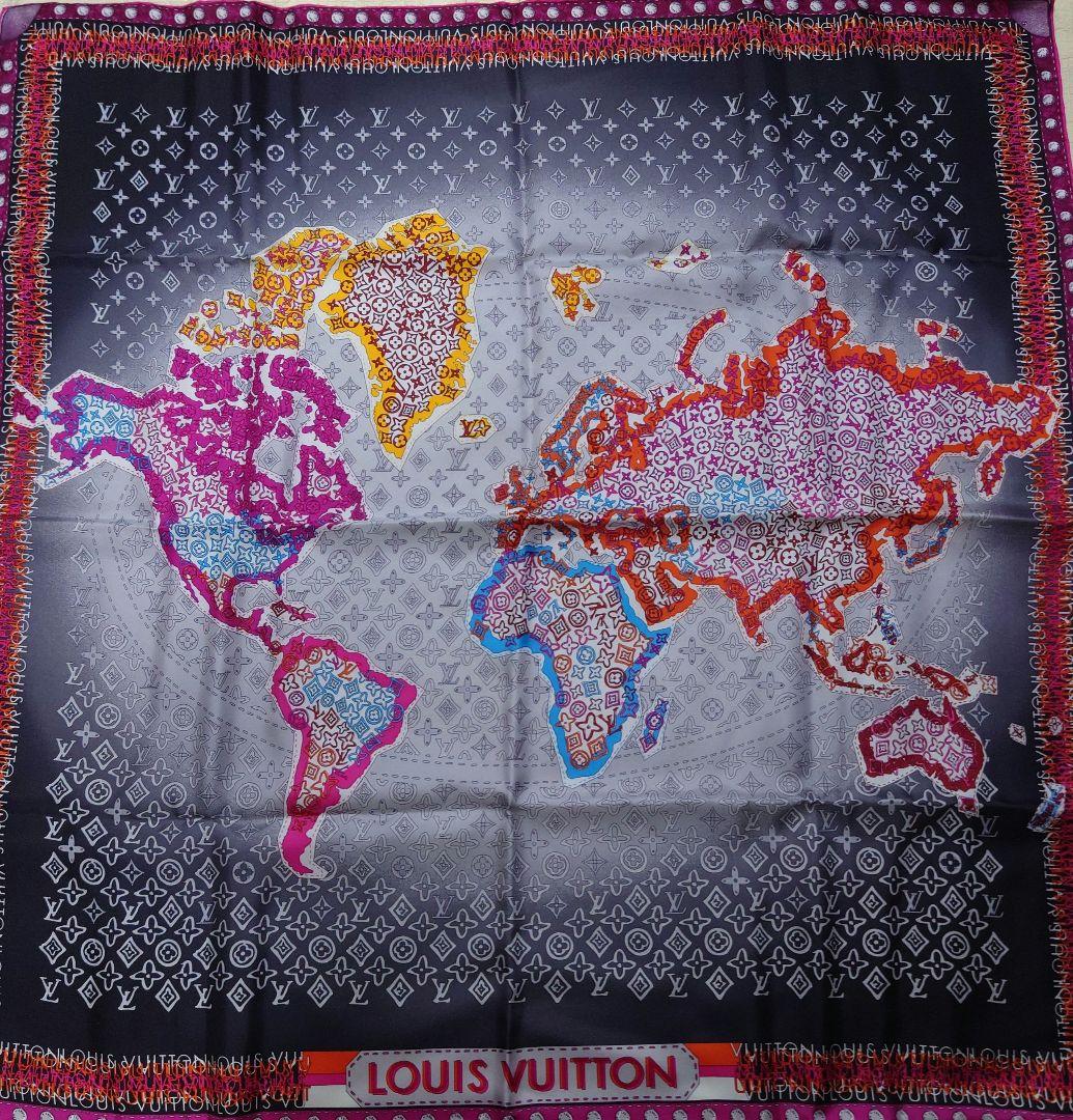 LOUIS VUITTON 世界地図デザイン ストール