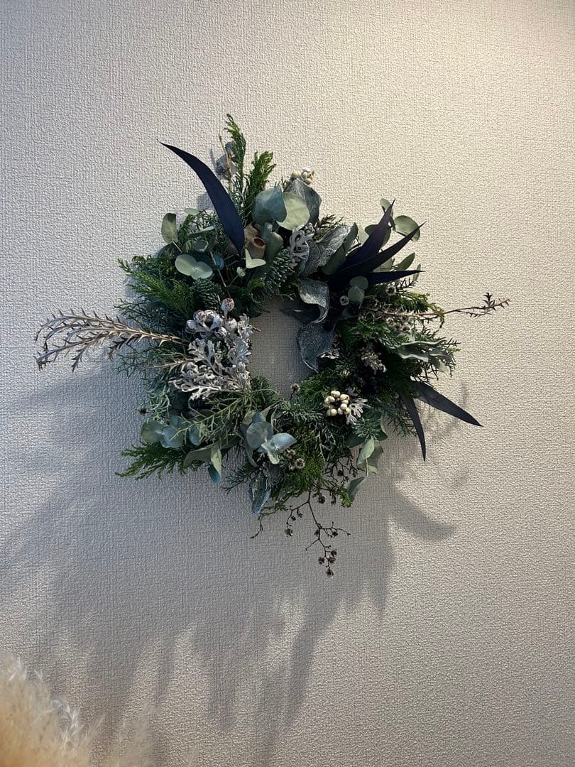 シックな大人リース　大きめ　約45㎝　クリスマス