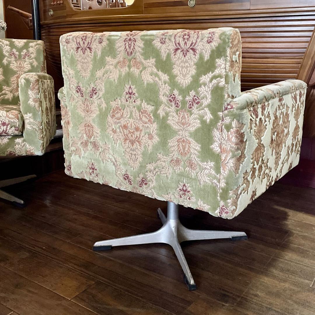 n3137r118 豪華な金華山柄 ラウンジチェア 2脚セット