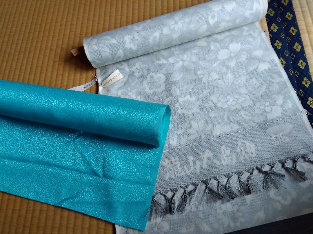 掘り出し品 反物 大島紬 きもの花 限定値下げ