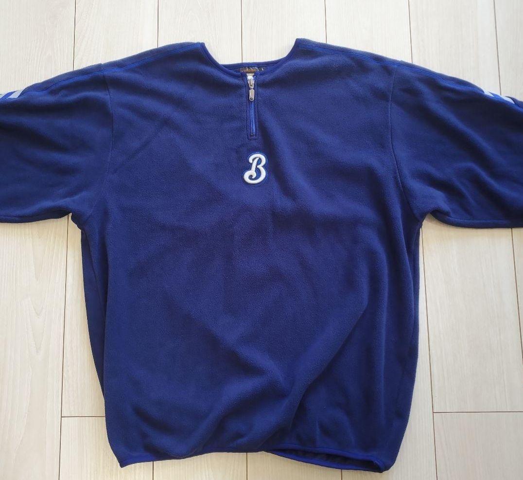 横浜ベイスターズ　ブルーネイビー フリース　ジップアップ 長袖ウェア