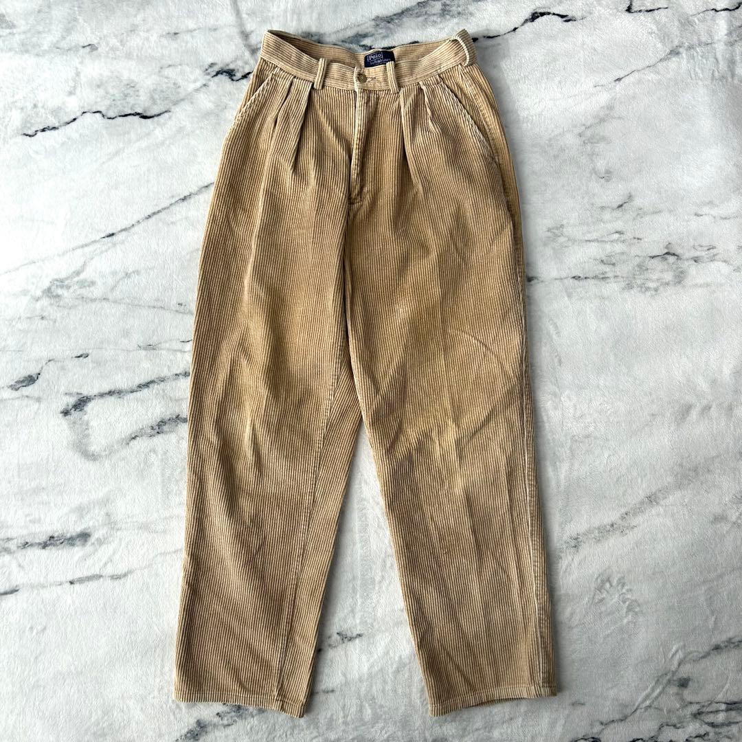 90s ポロバイラルフローレン　コーデュロイパンツ　初期タグ　28/34
