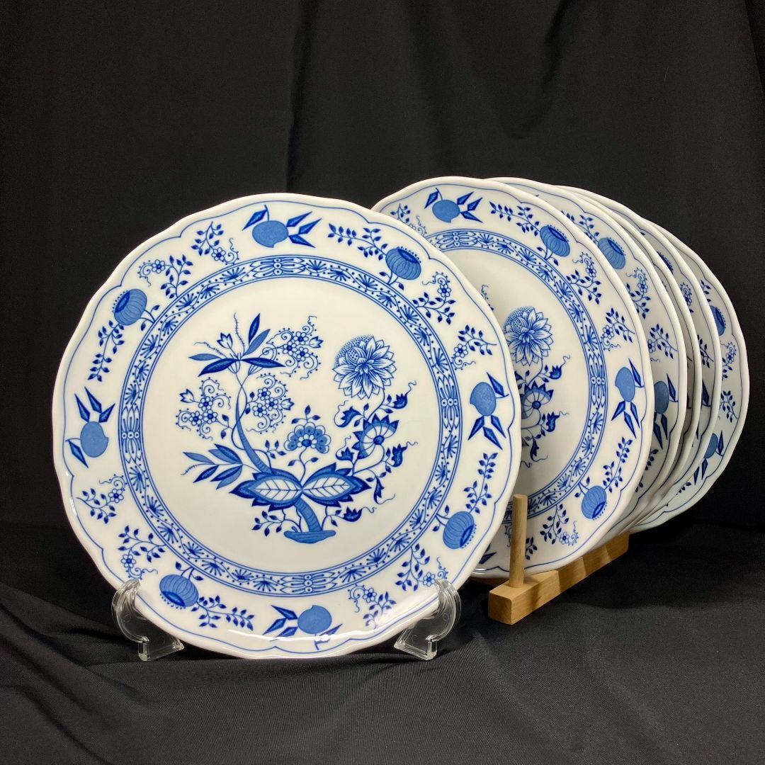 フッチェンロイター ブルーオニオン 大皿 ディナープレート 6客 美品
