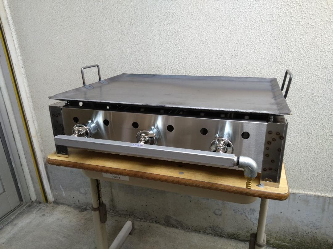 未使用品 便利な取手付 鉄板焼き グリラー お好み広島焼きそば ガスグリドル