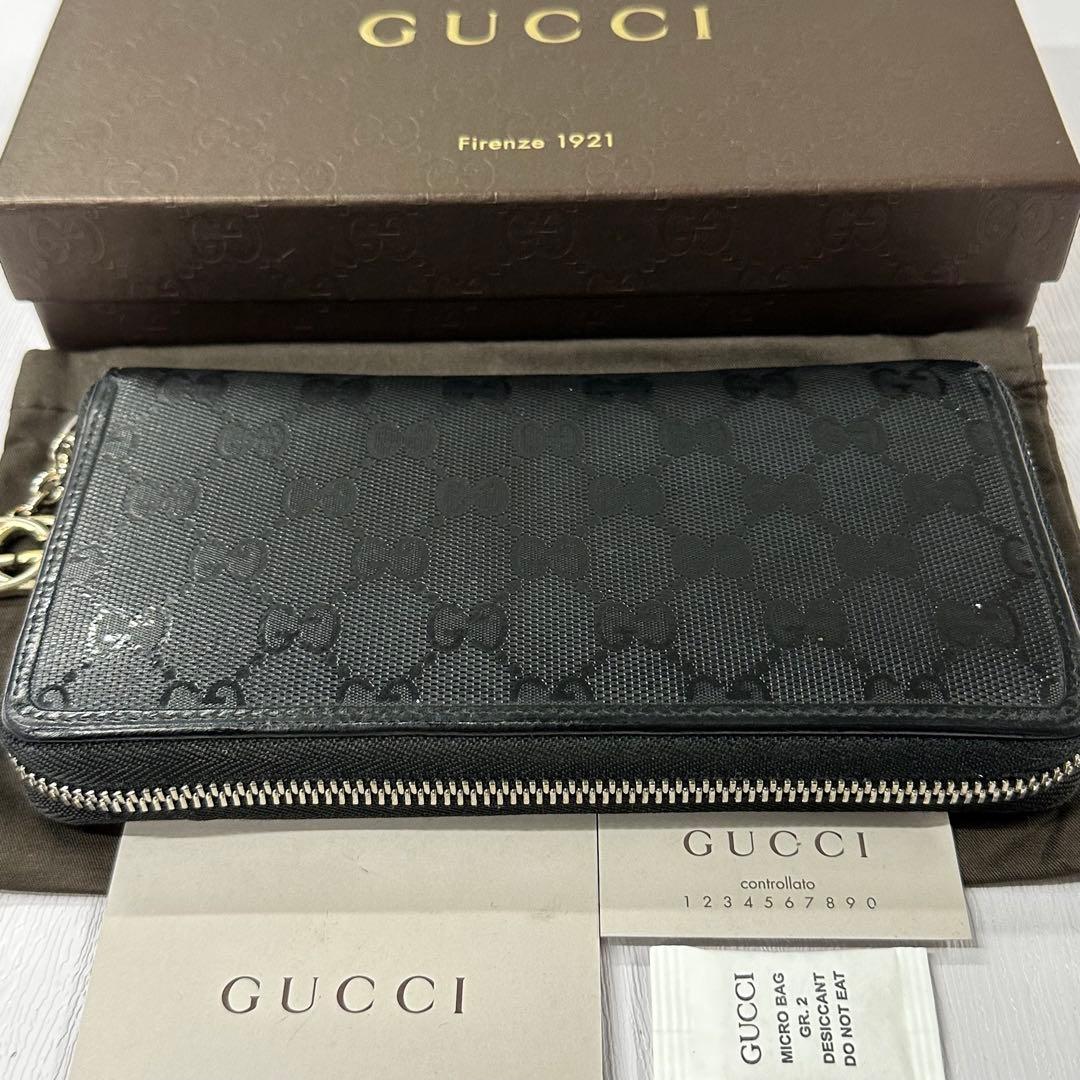 新品同様‼️ グッチ　GUCCI 財布　長財布　インプリメ　ラウンドファスナー