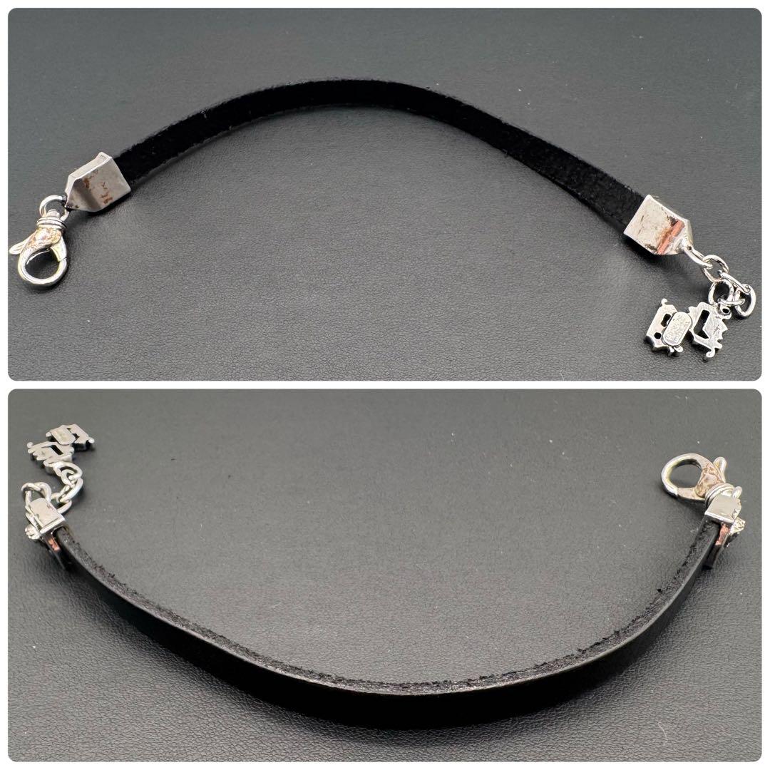 レア VERSACE ヴェルサーチ レザー ブレスレット チャーム イタリア製