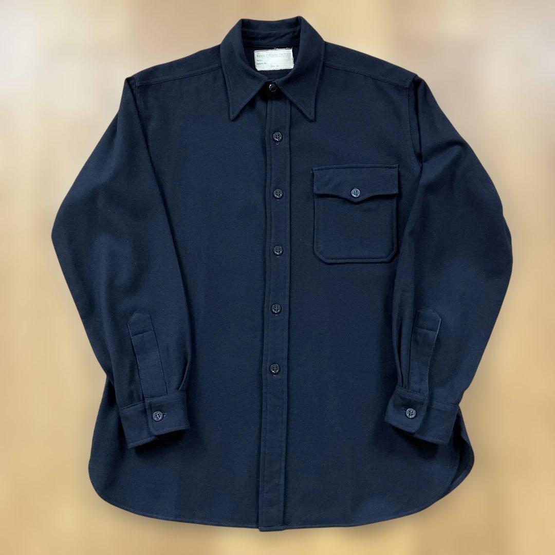 【美品、貴重、サイズ16】40's US.NAVY CPO Wool Shirt