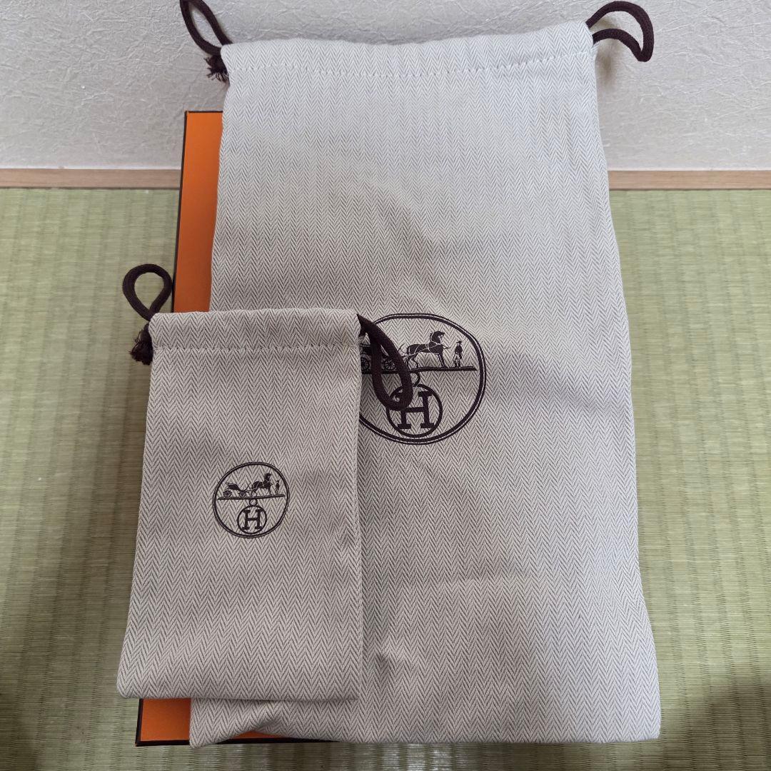 HERMES ヴォルテージ Hエンボス 刻印 レザー 厚底スニーカー 37.5