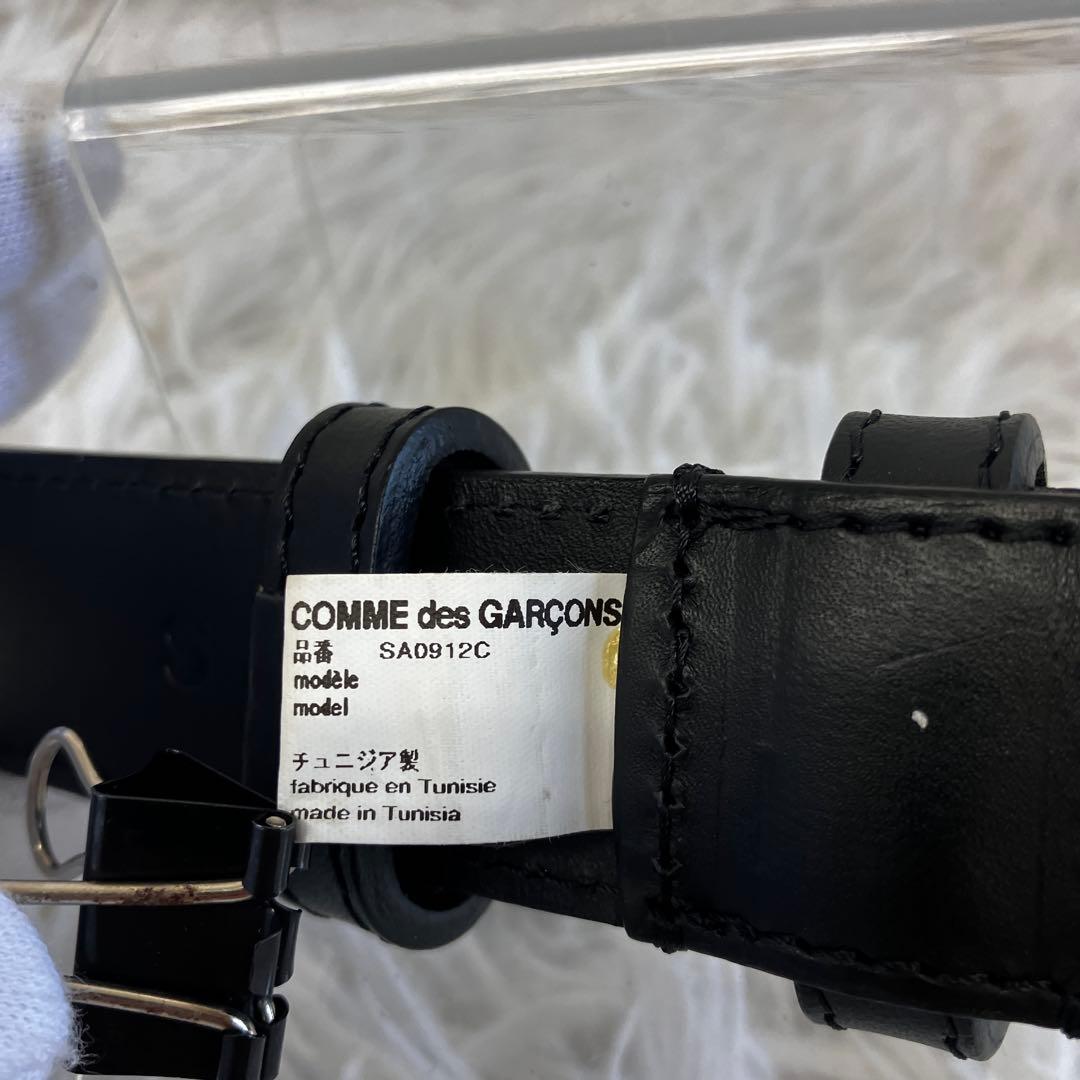 COMME des GARÇONS ブラック レザー ベルト S 小さいサイズ