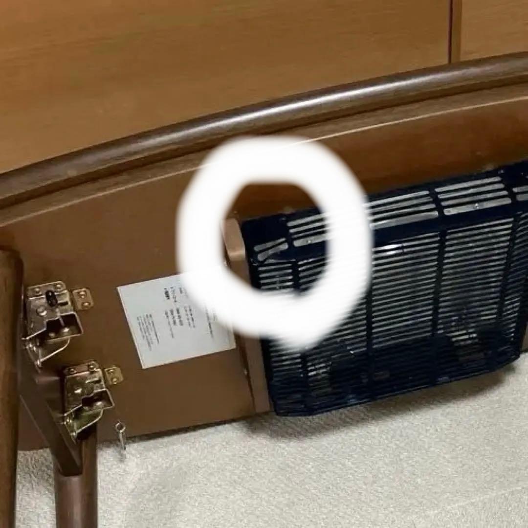 ブラウン 木製 長方形 こたつ　継脚、布団付き