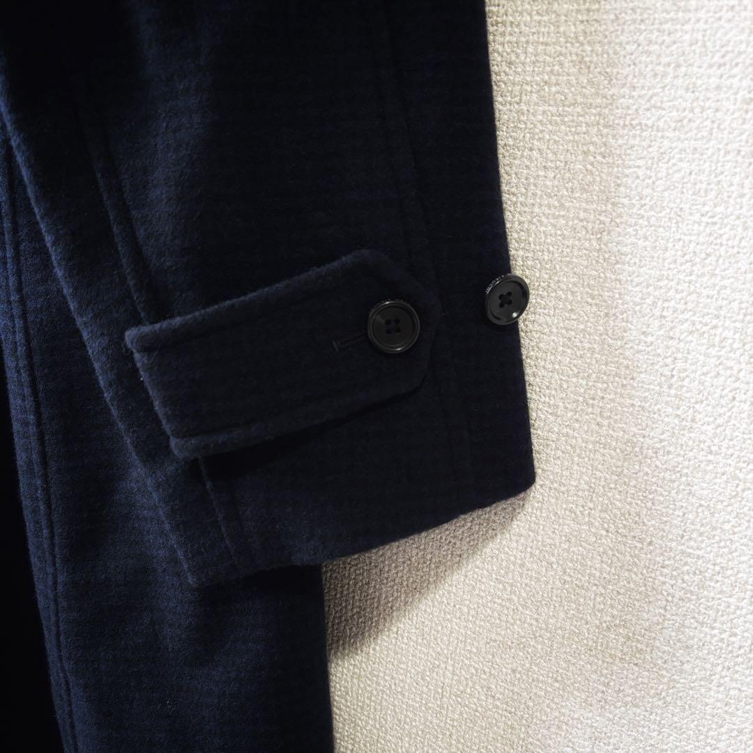 タケオキクチ　カシミヤ混　チェスターコート　ネイビー　サイズ3　L　アルスター