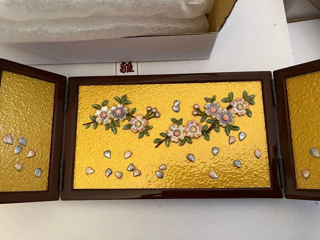 雛人形 ミニ ひな人形 3段飾り京春雛 木製三段十人飾り 茶　ケース付き