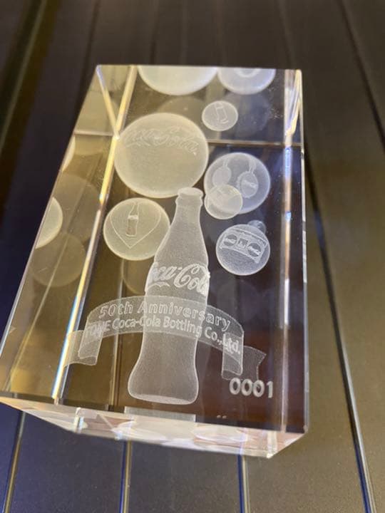 激レア　コカコーラ50周年記念クリスタルガラス
