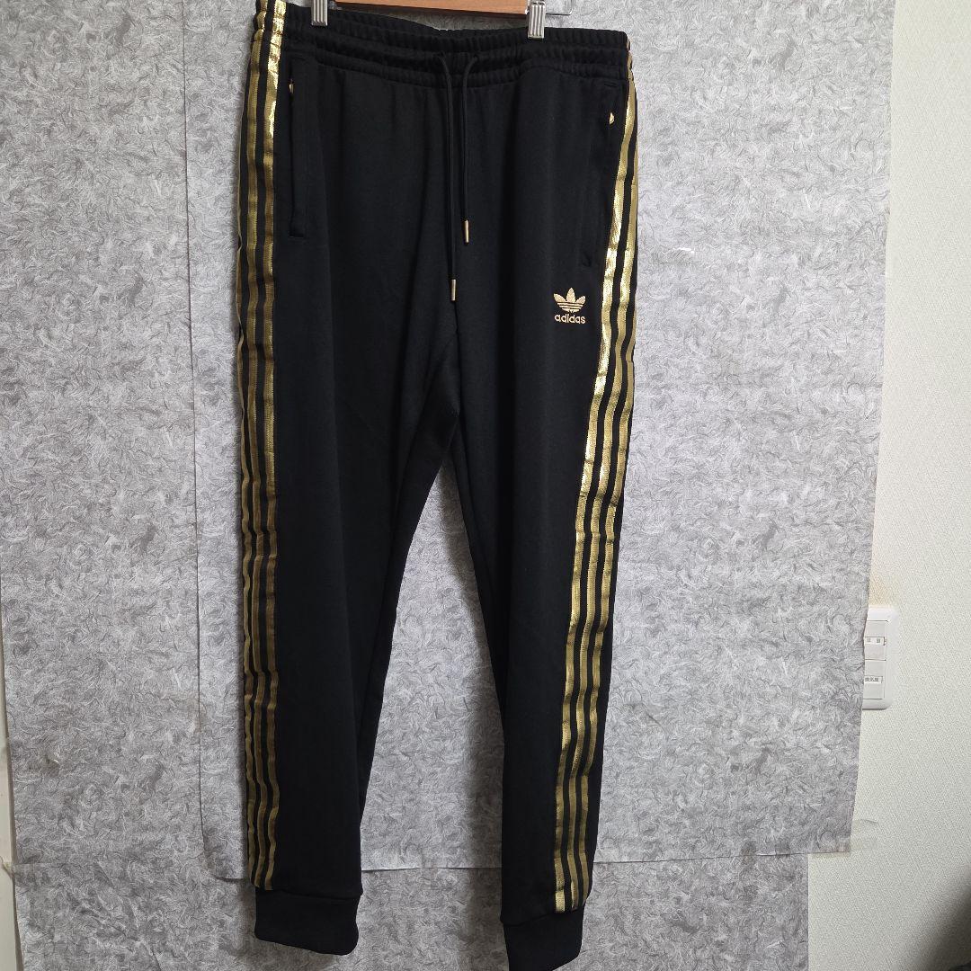 adidas ジャージ　50周年　セットアップ　ゴールド　黒　金　ジャケット