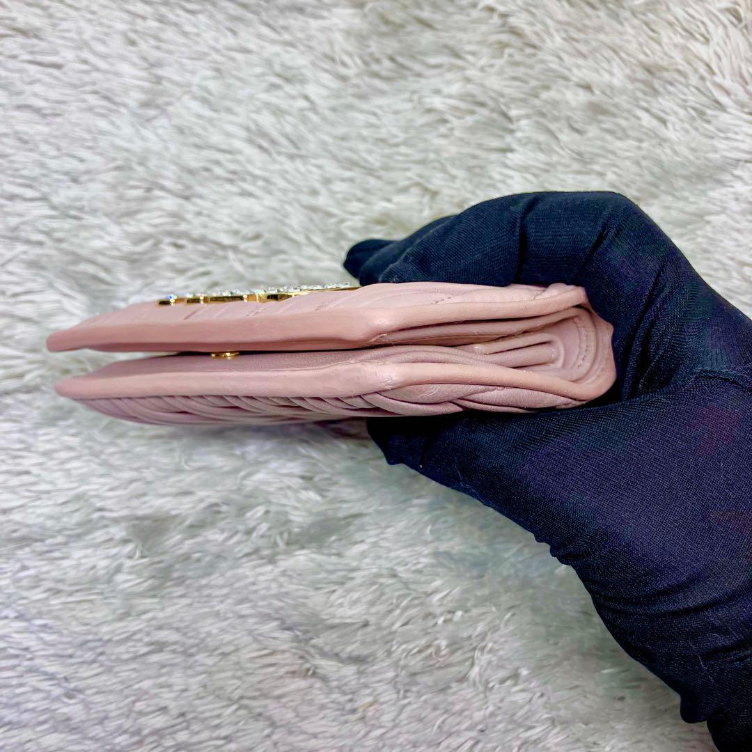 ライオンキングさん専用✨ MIUMIU 二つ折り マテラッセ ビジュー