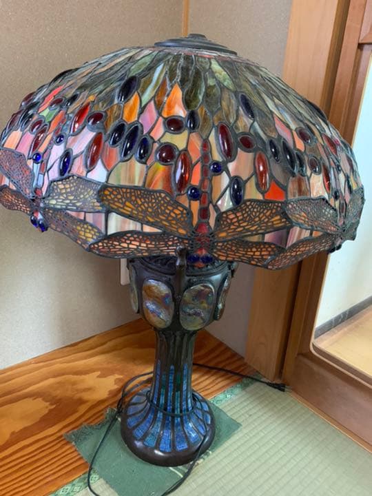 ステンドグラス　トンボ　ビンテージ