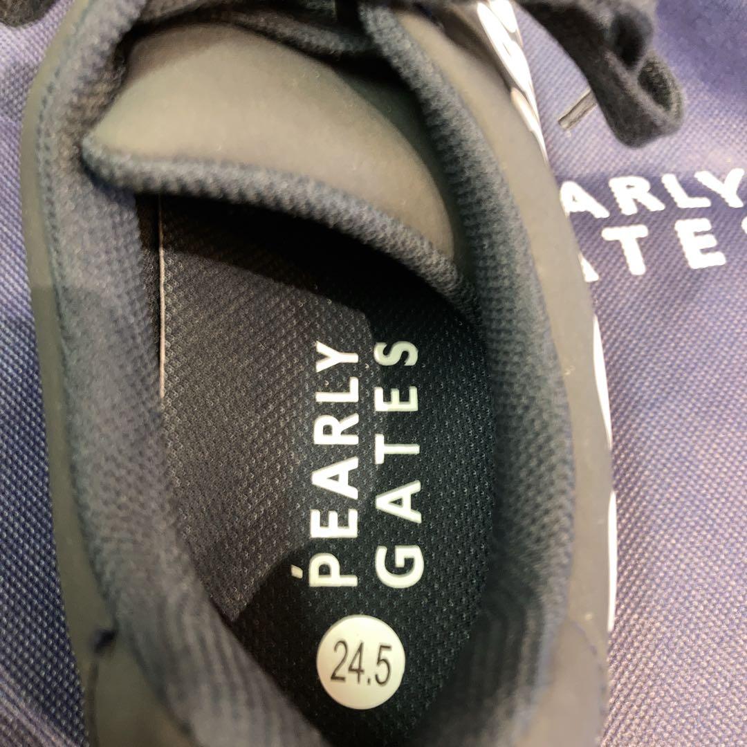 【未使用】PEARY GATES　パーリーゲイツ　ロゴ　ゴルフシューズ　黒