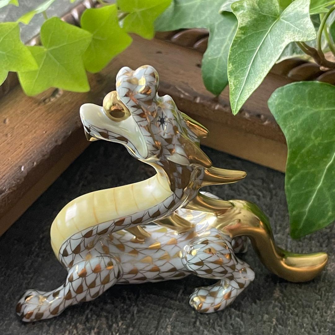 HEREND ゾディアック　十二支フィギュリン　金　20012年 龍