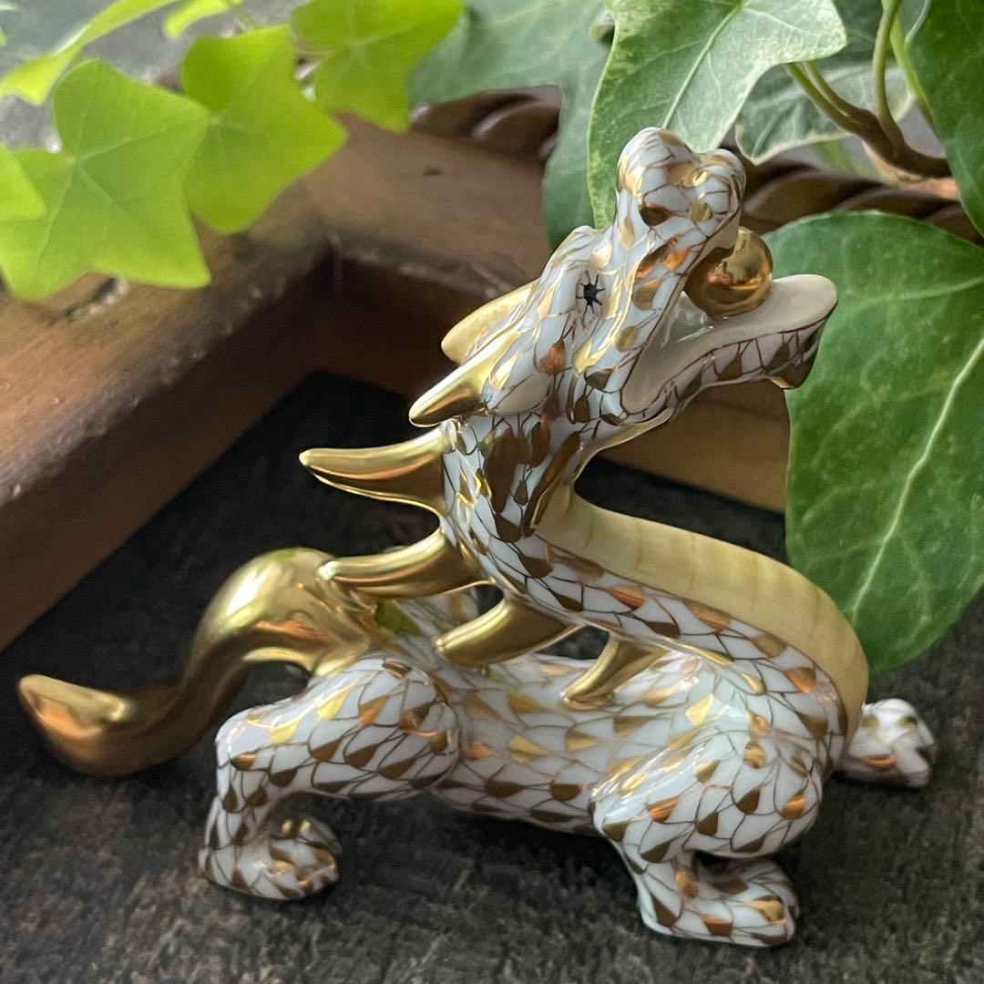 HEREND ゾディアック　十二支フィギュリン　金　20012年 龍