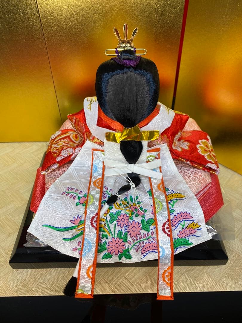 雛人形　親王平飾りセット・サイズ間口約６０×奥行約３０×高さ約３１㎝