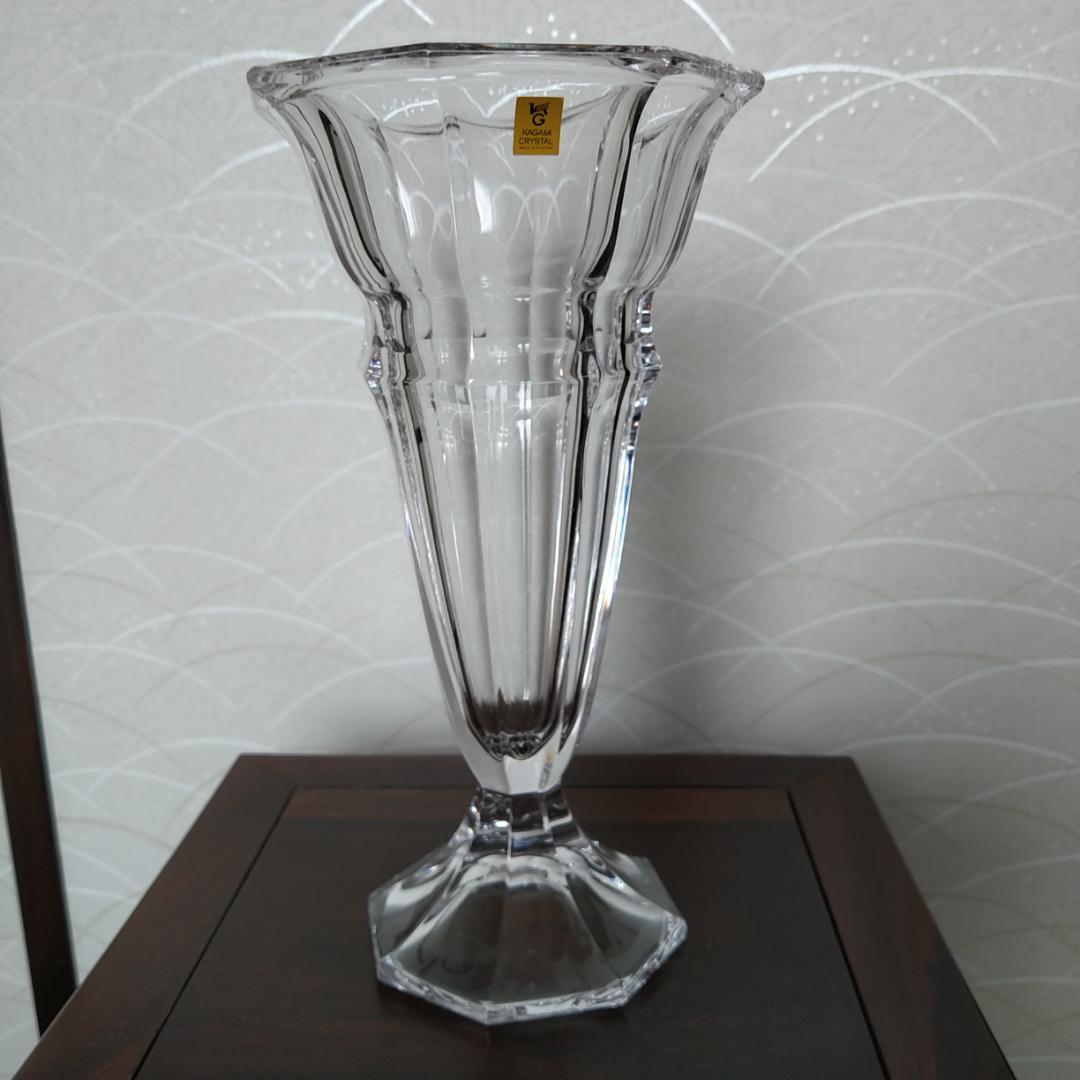 カガミクリスタル　花瓶　フラワーベース