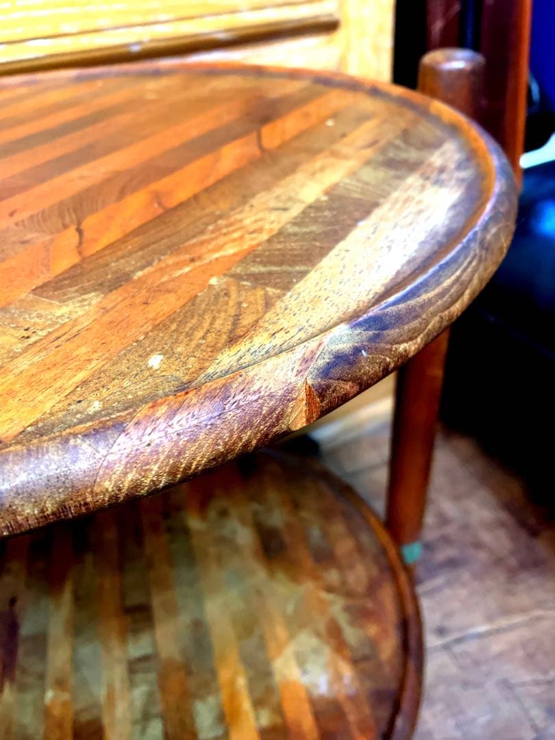 ヴィンテージ　ラウンドテーブルワゴン