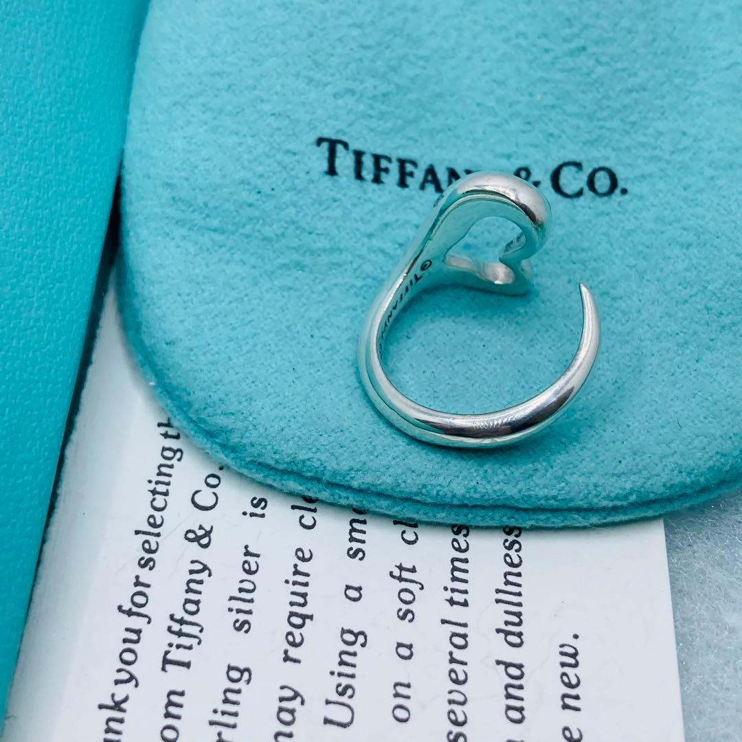 極美品✨ ティファニー リング ナロー オープンハート ハートAG925 #14
