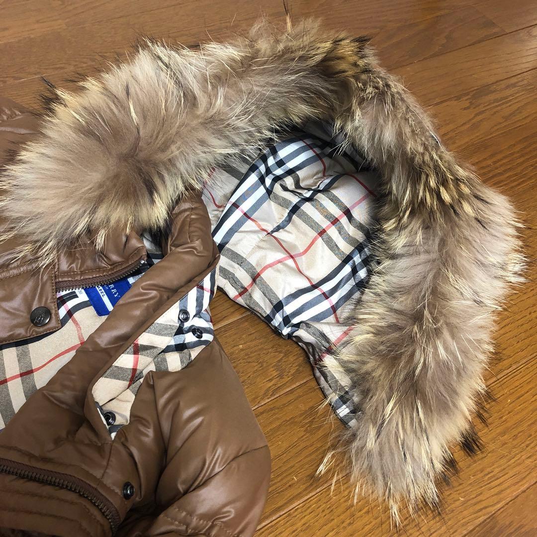 ❤️美品バーバリー　ブルーレーベルダウン❤️ノバチェックフード付ダウン