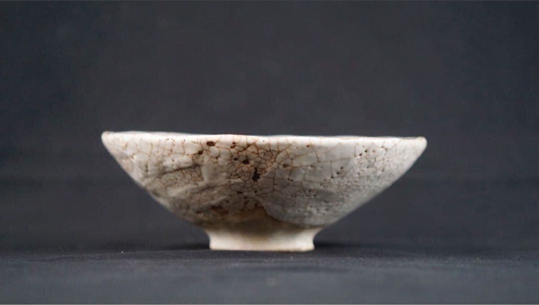 加藤麦岱 作 志野 平茶碗 共箱 茶道具