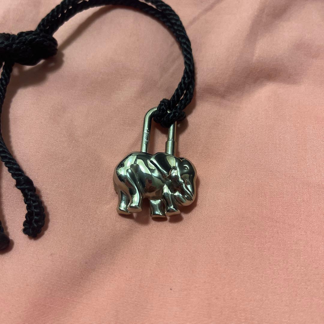 エルメス HERMES カデナチャーム 象 エレファント シルバー