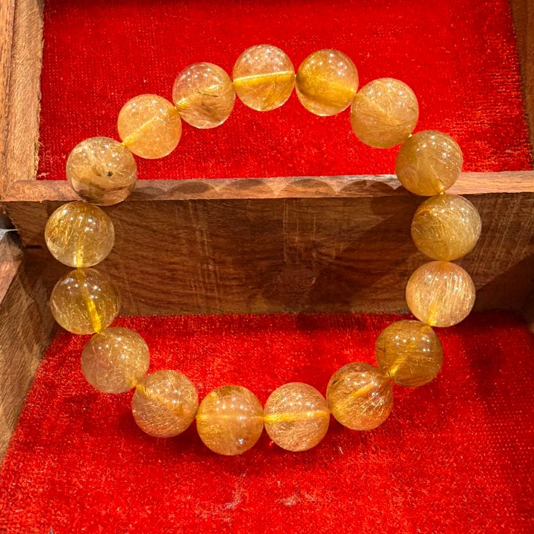 天然タイチンルチルクォーツ 12.5mm