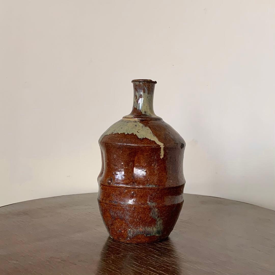 高取焼 小石原焼 上野焼 竹節瓶 油瓶 古美術 古道具 アンティーク