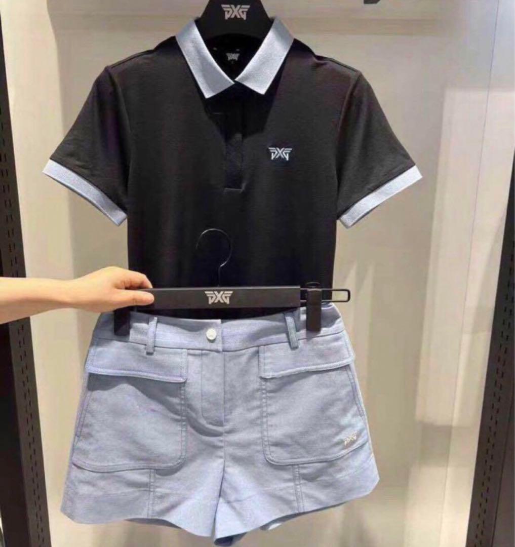 PXG ゴルフ ウェア レディース半袖 ポロシャツショートパンツ 2点セット