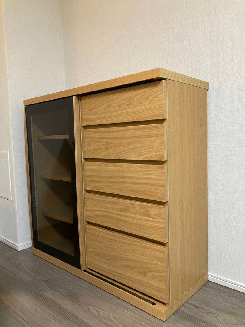 クラウド　サイドボード　食器棚　飾り棚W100✖️H96