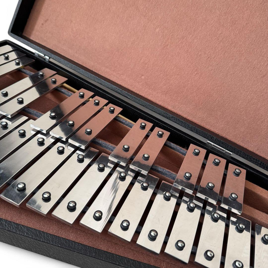 希少　SAITO　グロッケン　鉄琴　32音　ハードケース一体型　マレット付き