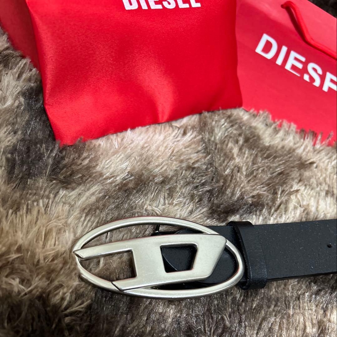 DIESEL ディーゼル ブラック レザーベルト サイズ90/35