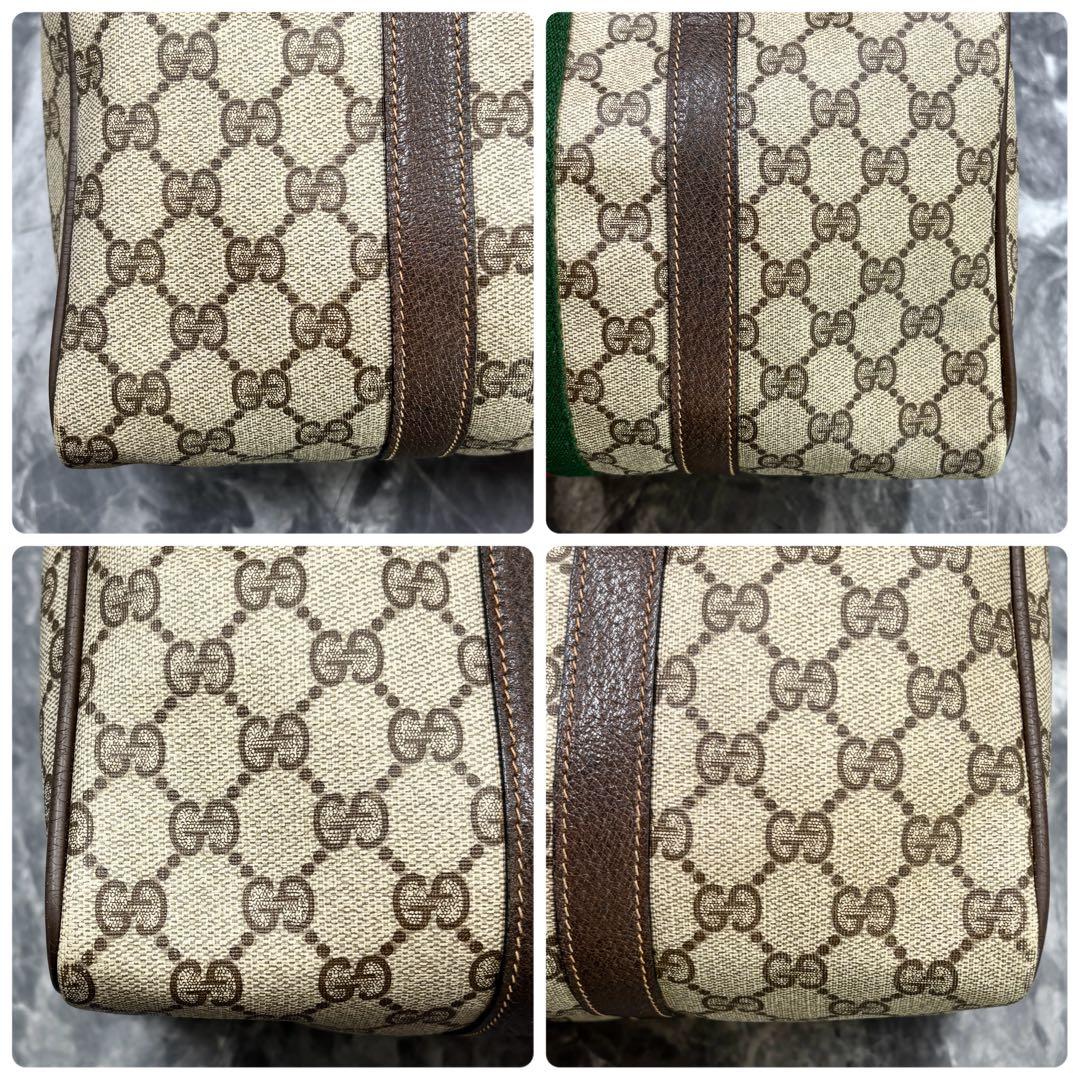 ✨極美品✨GUCCI シェリーライン GG レザー ベージュ ボストンバッグ