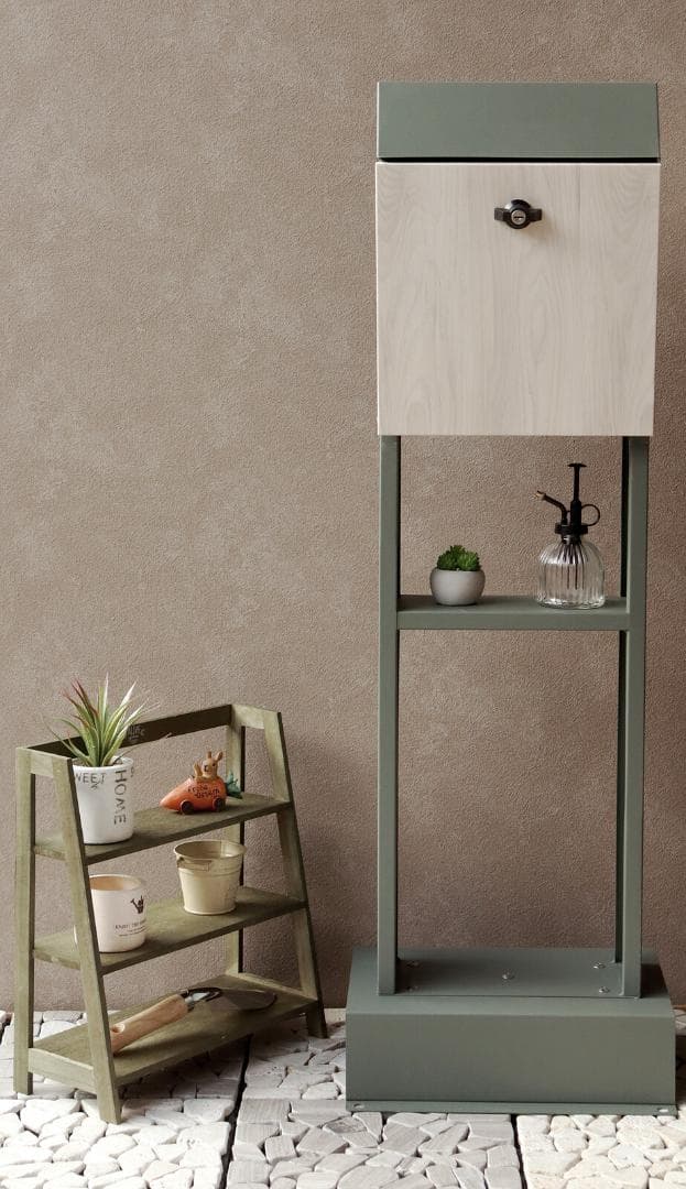 MJ PT FIO　スタンドポスト　郵便ポスト　グリーン