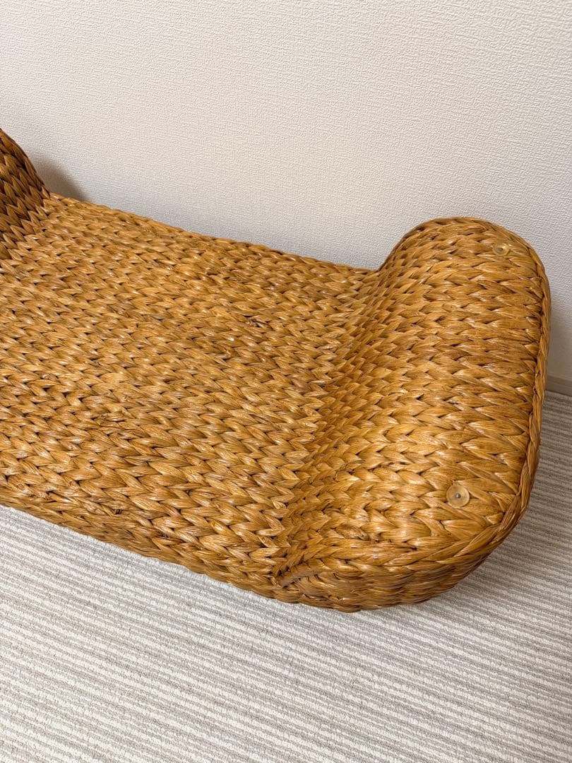 【美品✨】ガラス天板付きテーブル　リゾート　バリ風 ウォーターヒヤシンス