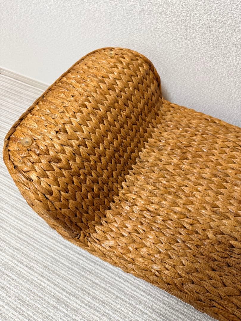 【美品✨】ガラス天板付きテーブル　リゾート　バリ風 ウォーターヒヤシンス