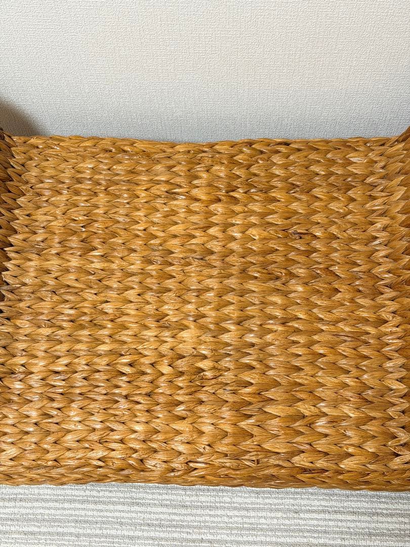 【美品✨】ガラス天板付きテーブル　リゾート　バリ風 ウォーターヒヤシンス