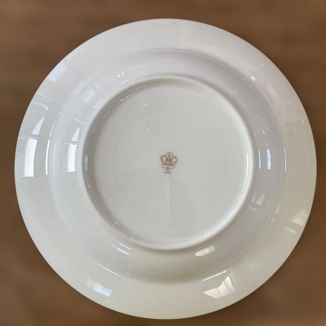 【ひろちゃん】大倉陶園　瑠璃片葉金蝕 22cmスーププレート4枚セット