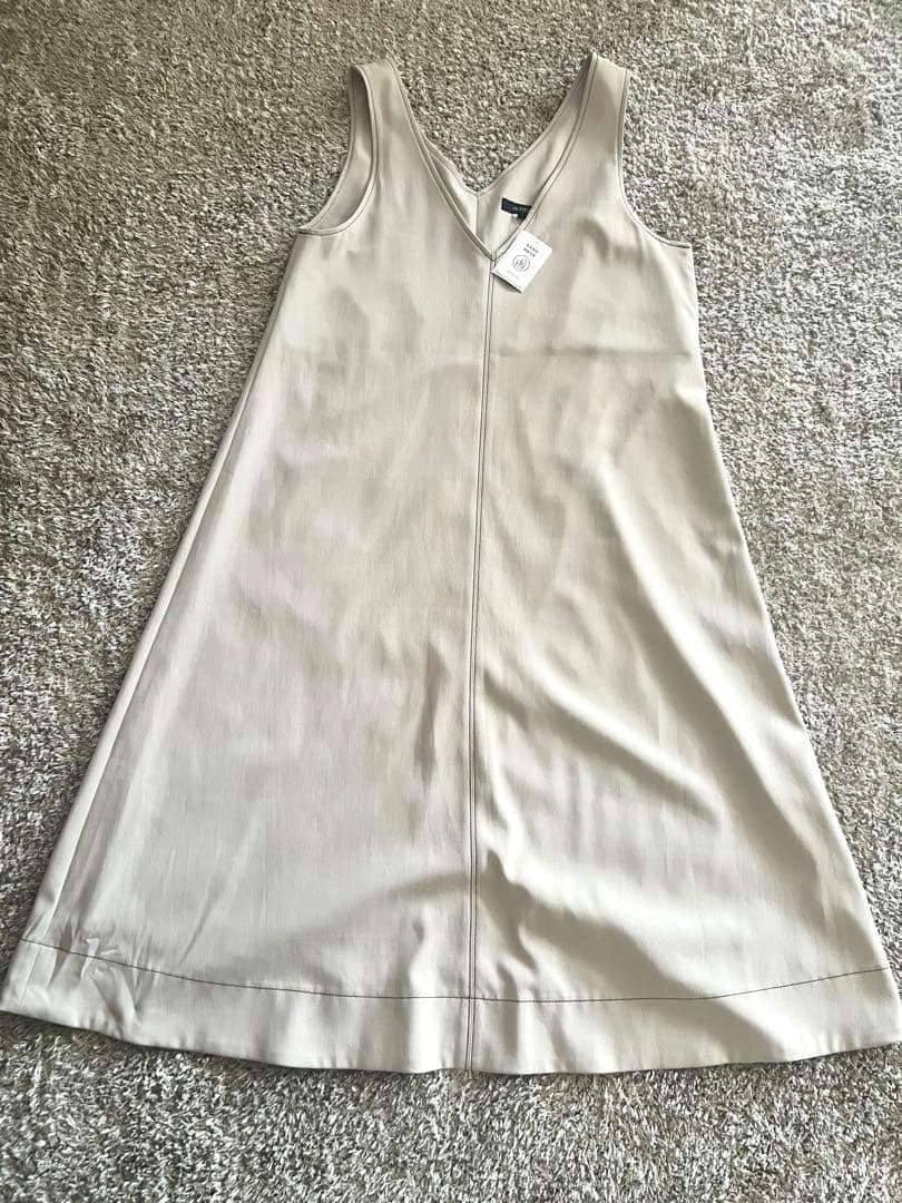 新品未使用＊デイリーに着回し／洗える　配色ステッチ ジャンパースカート