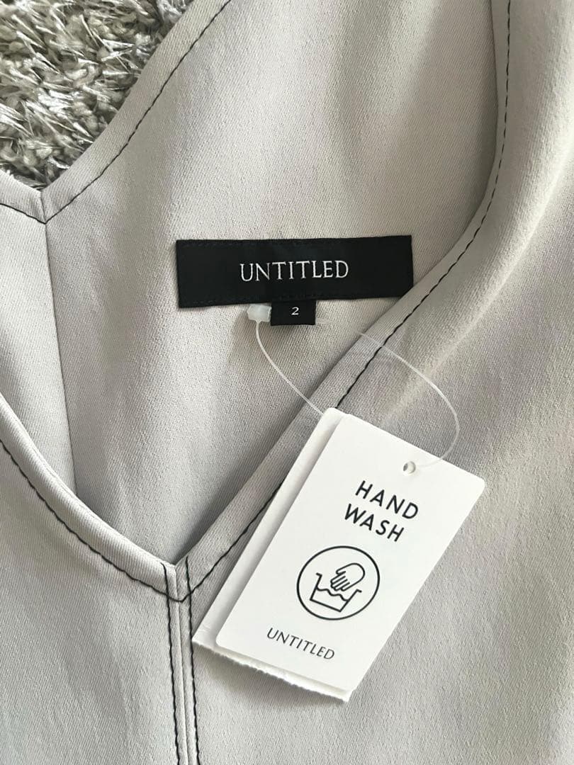 新品未使用＊デイリーに着回し／洗える　配色ステッチ ジャンパースカート