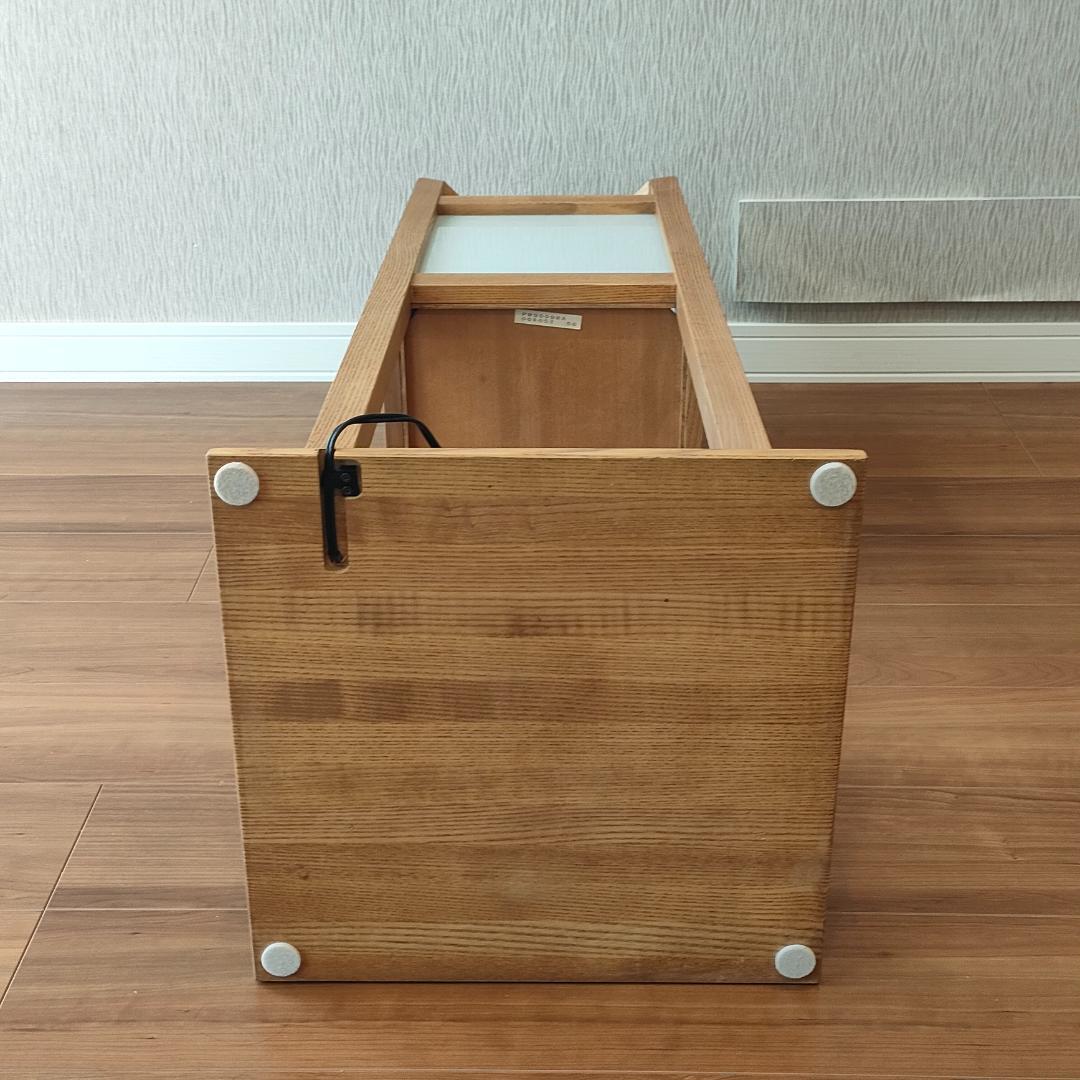 ＜希少＞　カリモク　照明　フロアライト　天然木　棚付き