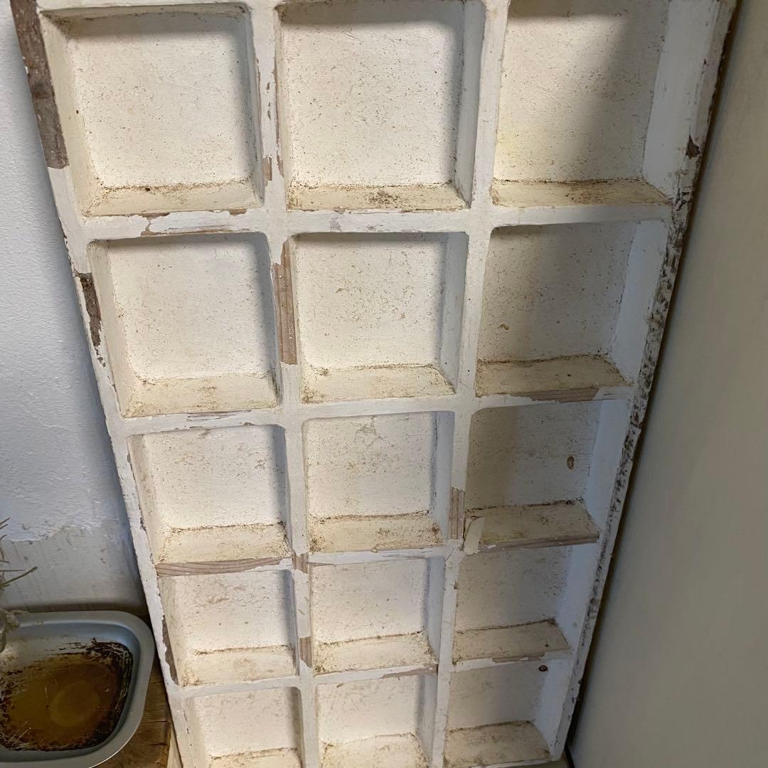 あやっち　フランスアンティーク仕切り棚　ホワイトラック