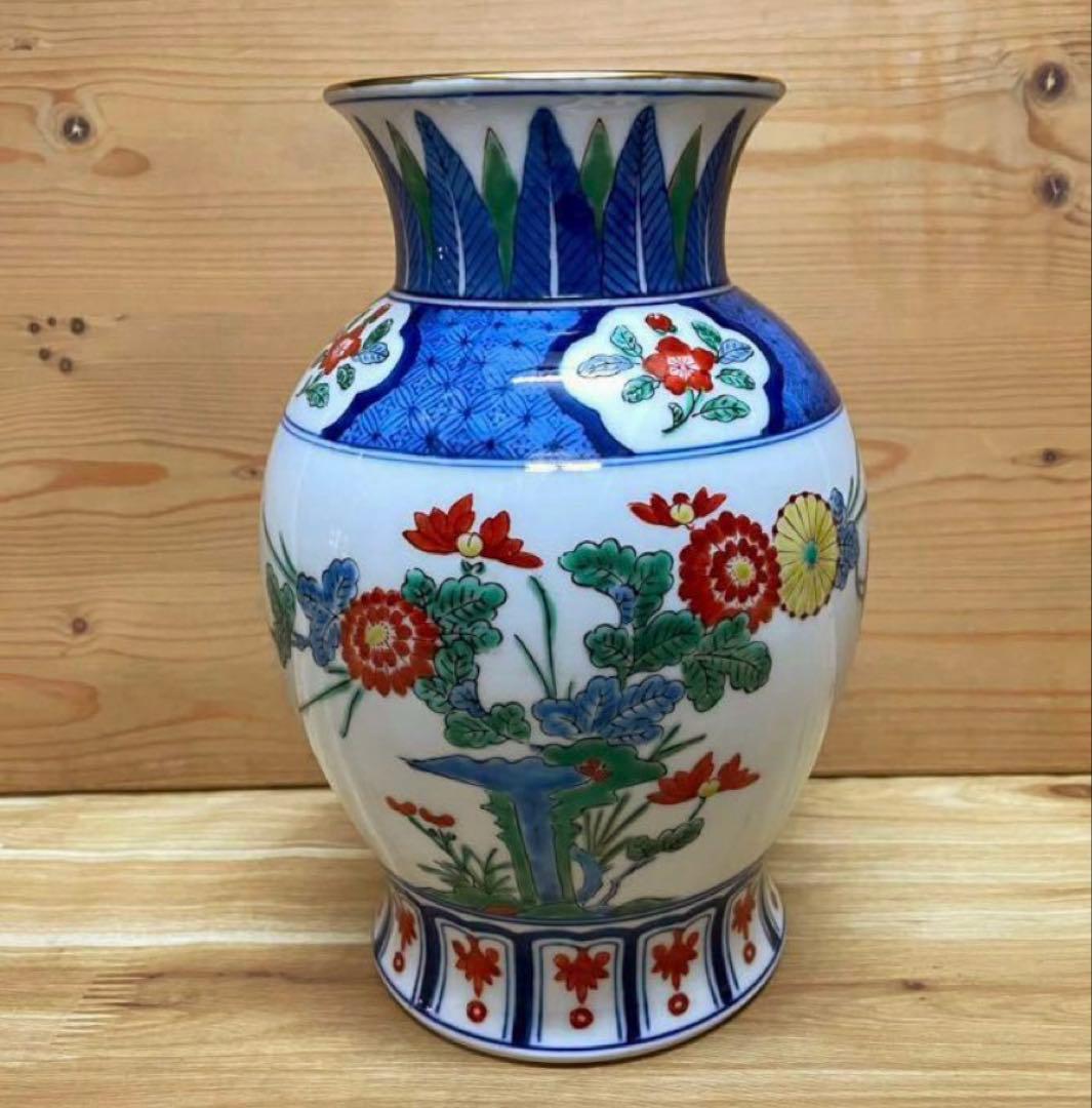 未使用/特価品❕有田焼/染錦/哲山/花瓶/1点 花器/花入/壷