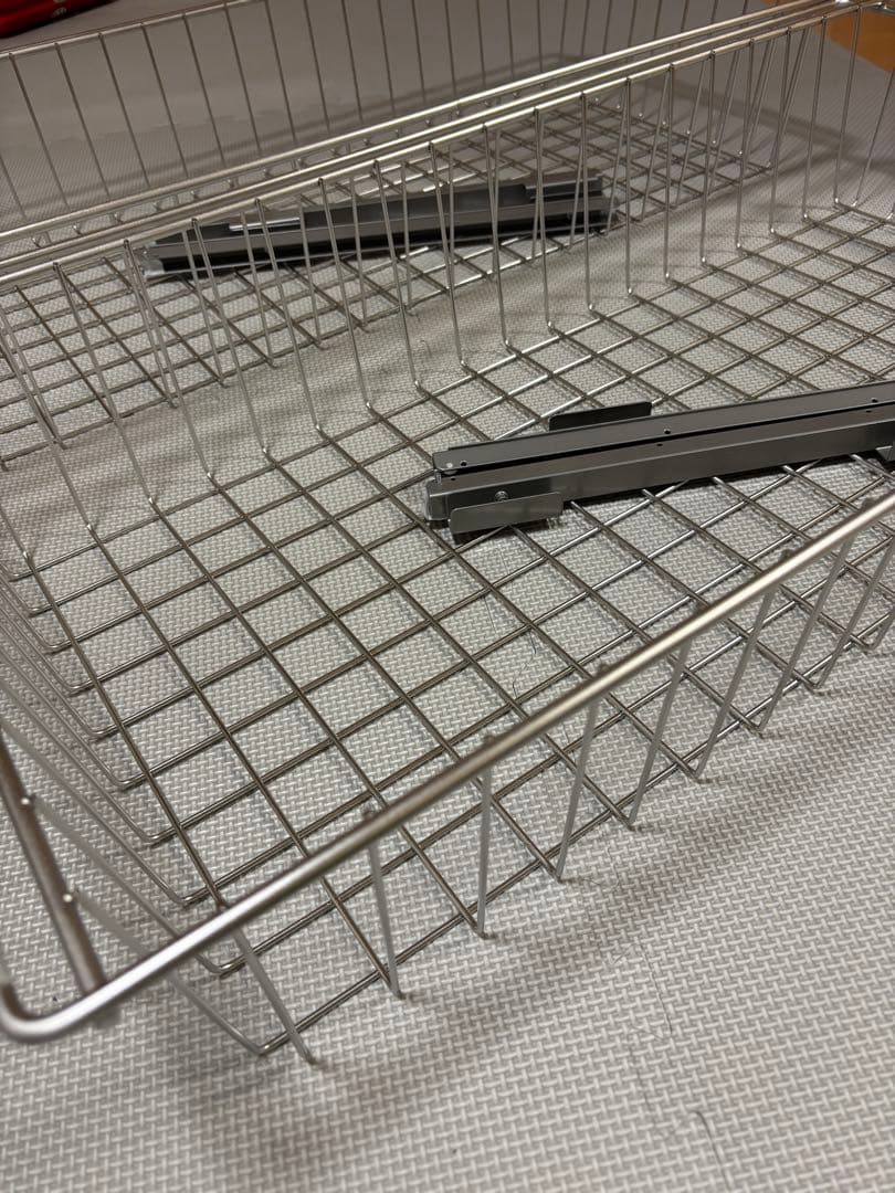 【2個セット】無印良品　ステンレス追加用ワイヤーバスケット幅８４ｃｍ