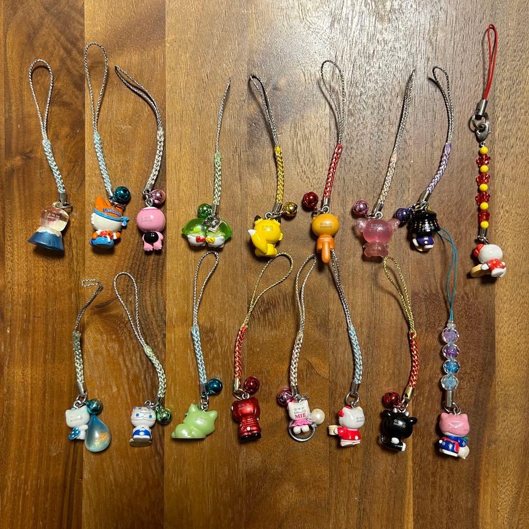 ご当地キティ ストラップ 17個 / 愛知 岐阜 三重 静岡 2010年頃